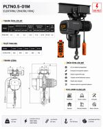 0.5 T Monoray Zincirli Vinç 380 Volt 50 Hz - Görsel 2