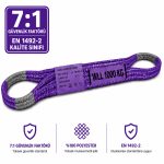1 Ton Polyester Gözlü Sapan 7:1 Kalite