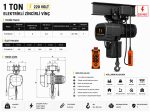 1 T Monoray Zincirli Vinç 220 Volt - Görsel 2