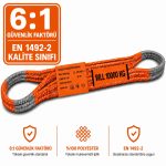 10 Ton Polyester Gözlü Sapan 6:1 Kalite