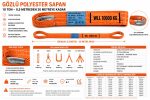 10 Ton Polyester Gözlü Sapan 6:1 Kalite - Görsel 3