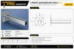 C Profil Şasi Bağlantı Kolu 1010 - Görsel 2
