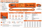 12 Ton Polyester Gözlü Sapan 6:1 Kalite - Görsel 2