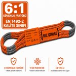 12 Ton Polyester Gözlü Sapan 6:1 Kalite