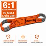 15 Ton Polyester Gözlü Sapan 6:1 Kalite