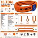 15 Ton Polyester Sonsuz Sapan 6:1 Kalite - Görsel 3