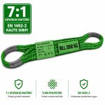 2 Ton Polyester Gözlü Sapan 7:1 Kalite