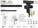 2 T Monoray Zincirli Vinç 220 Volt - Görsel 2