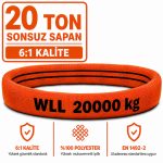 20 Ton Polyester Sonsuz Sapan 6:1 Kalite