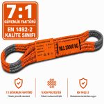 20 Ton Polyester Gözlü Sapan 7:1 Kalite