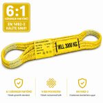 3 Ton Polyester Gözlü Sapan 6:1 Kalite