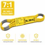 3 Ton Polyester Gözlü Sapan 7:1 Kalite