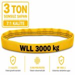 3 Ton Polyester Sonsuz Sapan 7:1 Kalite