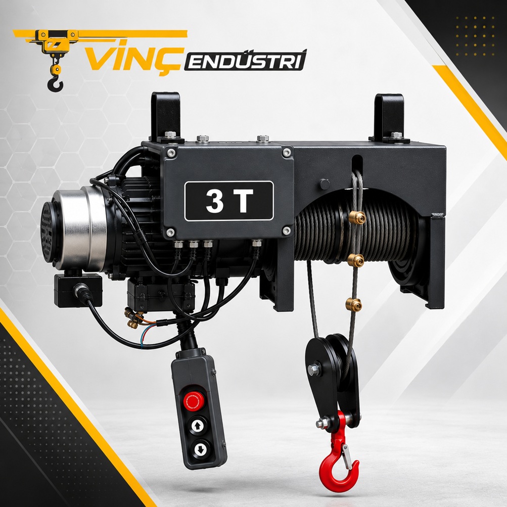3ton-u-baglantili-vinc 3 Ton U Bağlantılı Sabit Vinç - Görsel 1