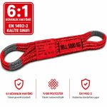 5 Ton Polyester Gözlü Sapan 6:1 Kalite