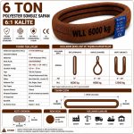 6 Ton Polyester Sonsuz Sapan 6:1 Kalite - Görsel 3
