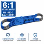 8 Ton Polyester Gözlü Sapan 6:1 Kalite