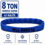 8 Ton Polyester Sonsuz Sapan 6:1 Kalite