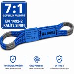 8 Ton Polyester Gözlü Sapan 7:1 Kalite
