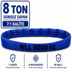 8 Ton Polyester Sonsuz Sapan 7:1 Kalite