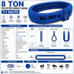 8 Ton Polyester Sonsuz Sapan 7:1 Kalite - Görsel 3
