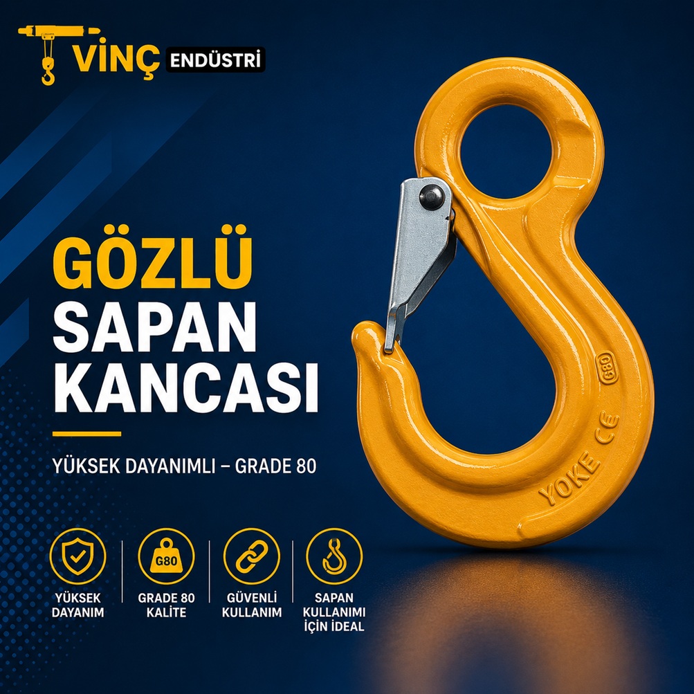 gozlu-sapan-kancasi GR80 Gözlü Sapan Kancası - Görsel 1