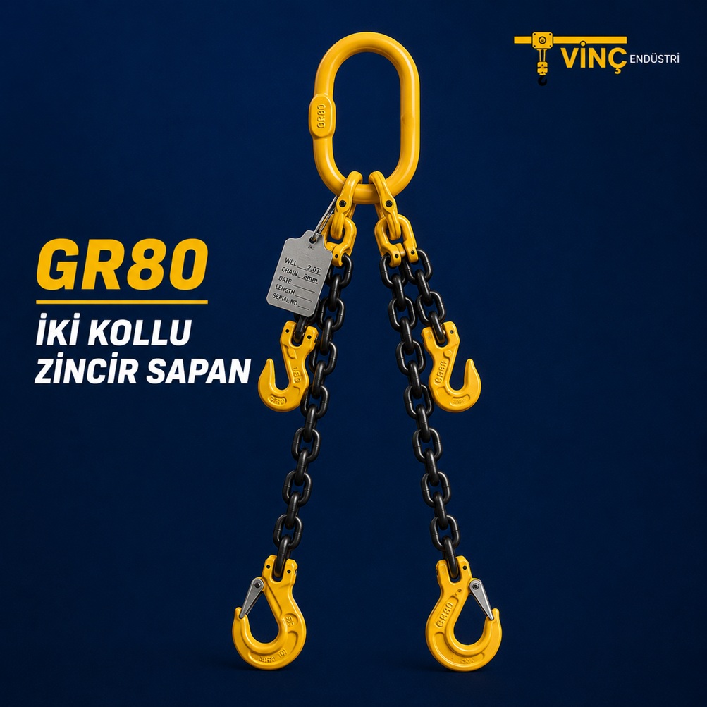 gr80-iki-kollu-zincir-sapan-tip2 GR80 İki Kollu Zincir Sapan Kısaltma Kancalı - Görsel 1