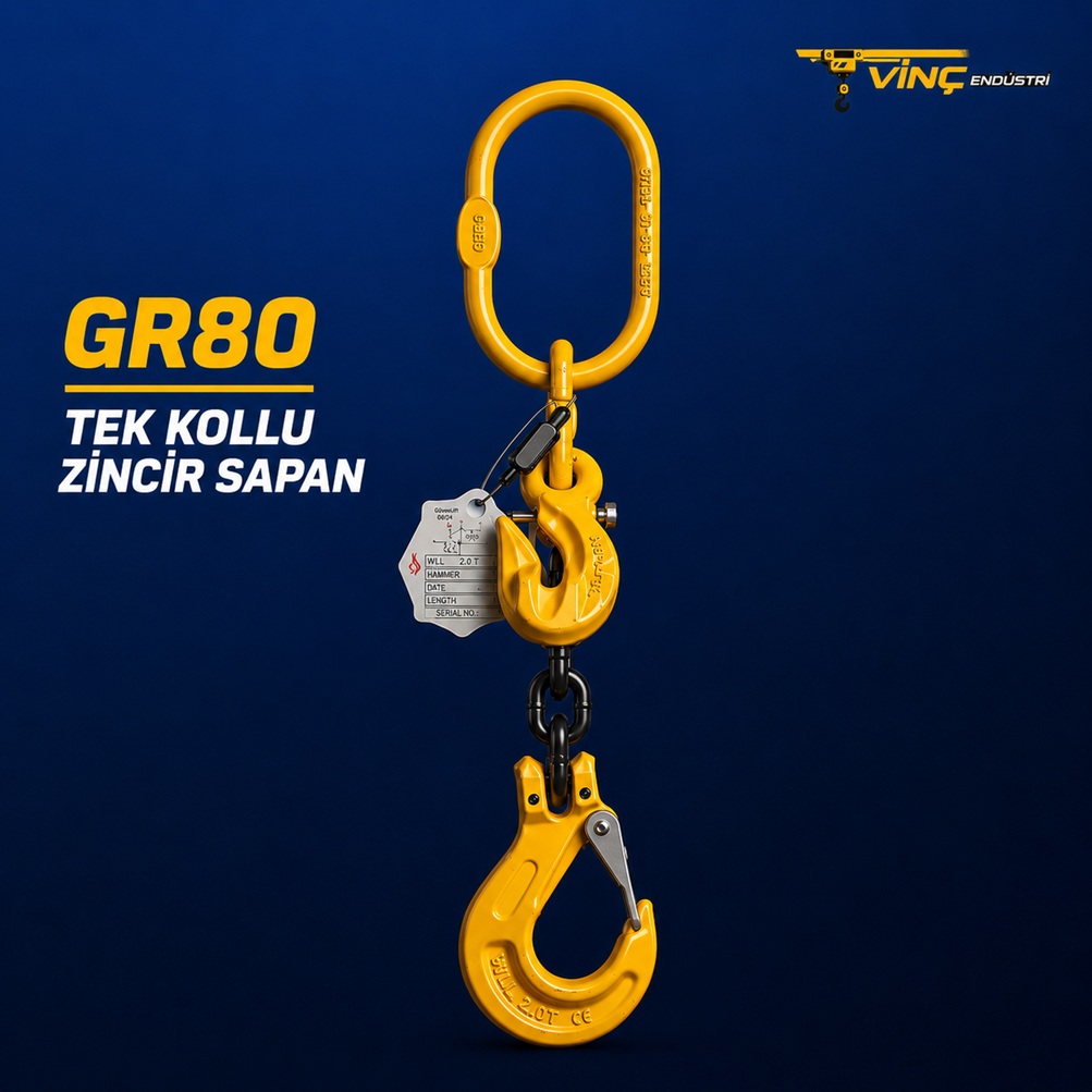 gr80-tek-kollu-zincir-sapan GR80 Tek Kollu Zincir Sapan A Kısaltma Kancalı - Görsel 1