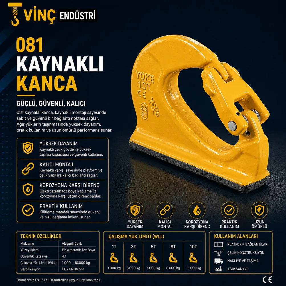 GR80 Kaynaklı Ekskavatör Kancası
