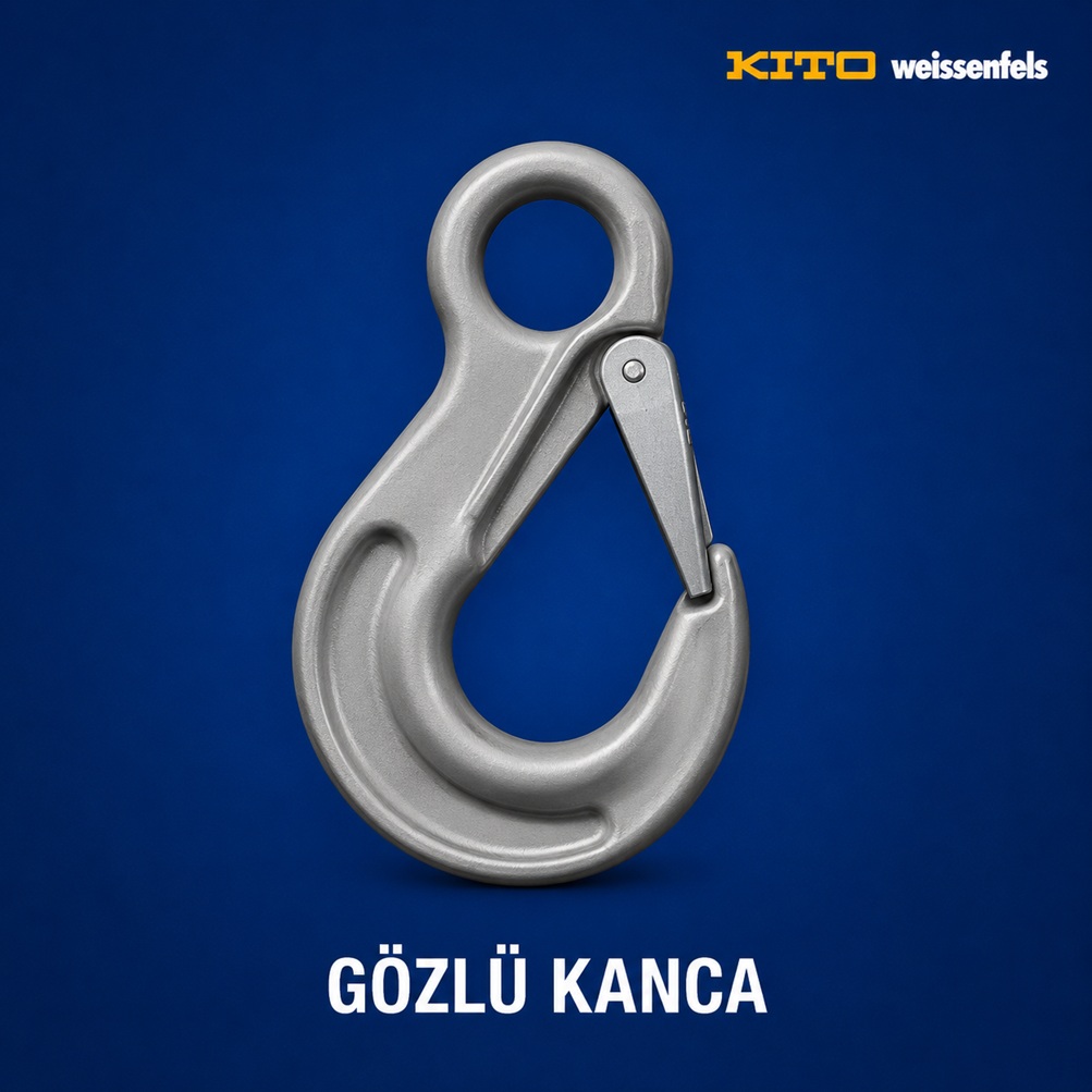 kito-gr100-gozlu-kanca Kito GR100 Gözlü Sapan Kancası - Görsel 1