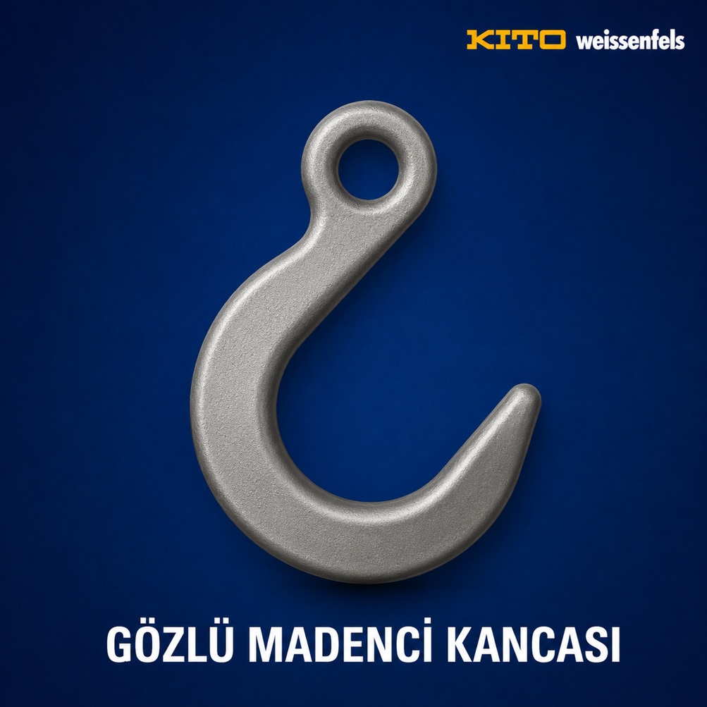 kito-gr100-gozlu-madenci-kancasi Kito GR100 Gözlü Dökümcü Kancası - Görsel 1