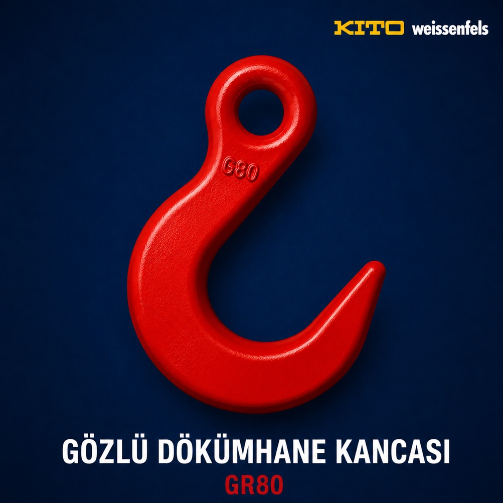 kito-gr80-gozlu-dokumhane-kancasi Kito GR80 Gözlü Dökümcü Kancası - Görsel 1