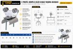 C Profil Komple Çelik Kablo Taşıma Arabası - Görsel 2