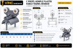 C Profil Komple Plastik Kablo Taşıma Arabası - Görsel 2