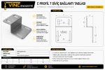 C Profil T Siviç Bağlantı Tablası - Görsel 2